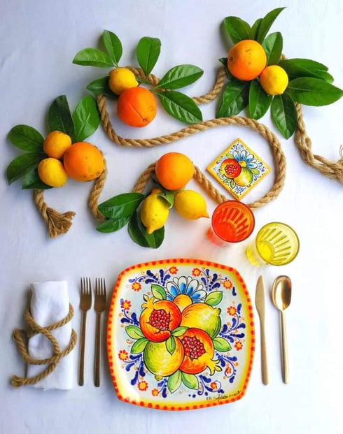 Ceramic Orange/Pomegranate Plate
